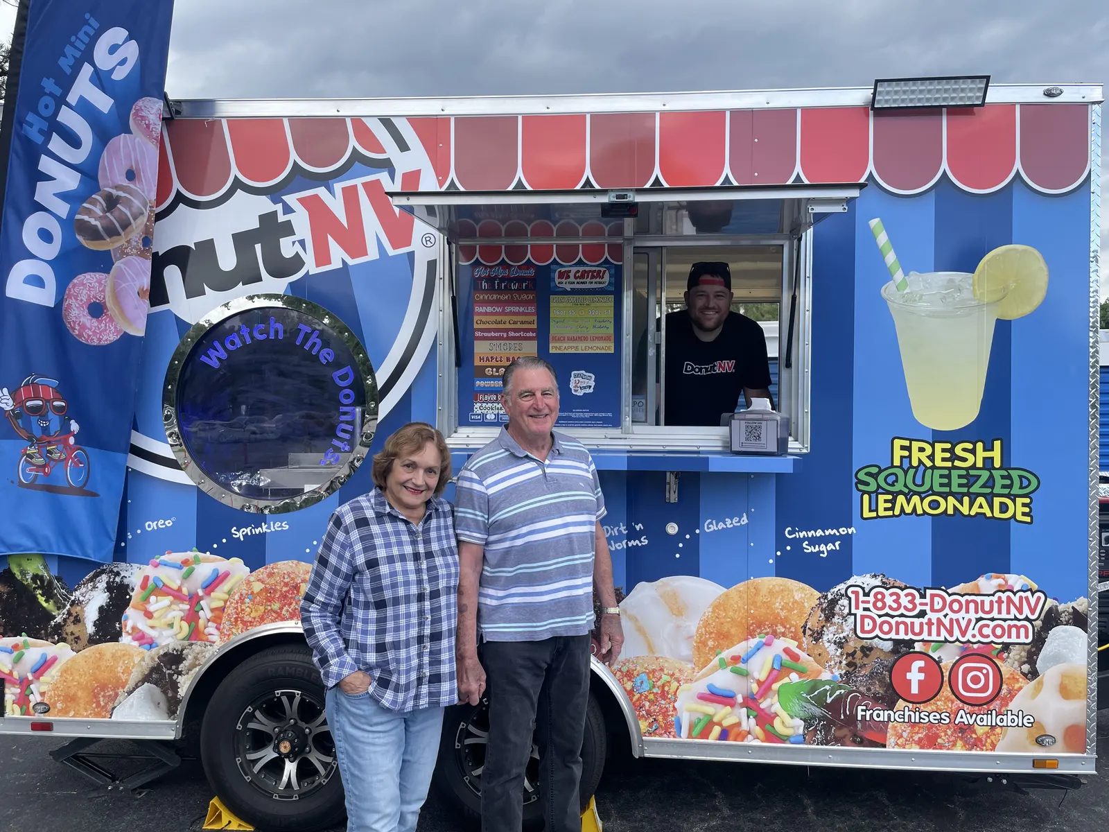 Couple in front of DonutNV trailer