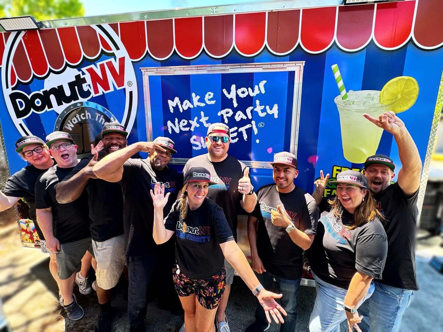 Large group celebration at DonutNV Make Your Next Party Sweet event