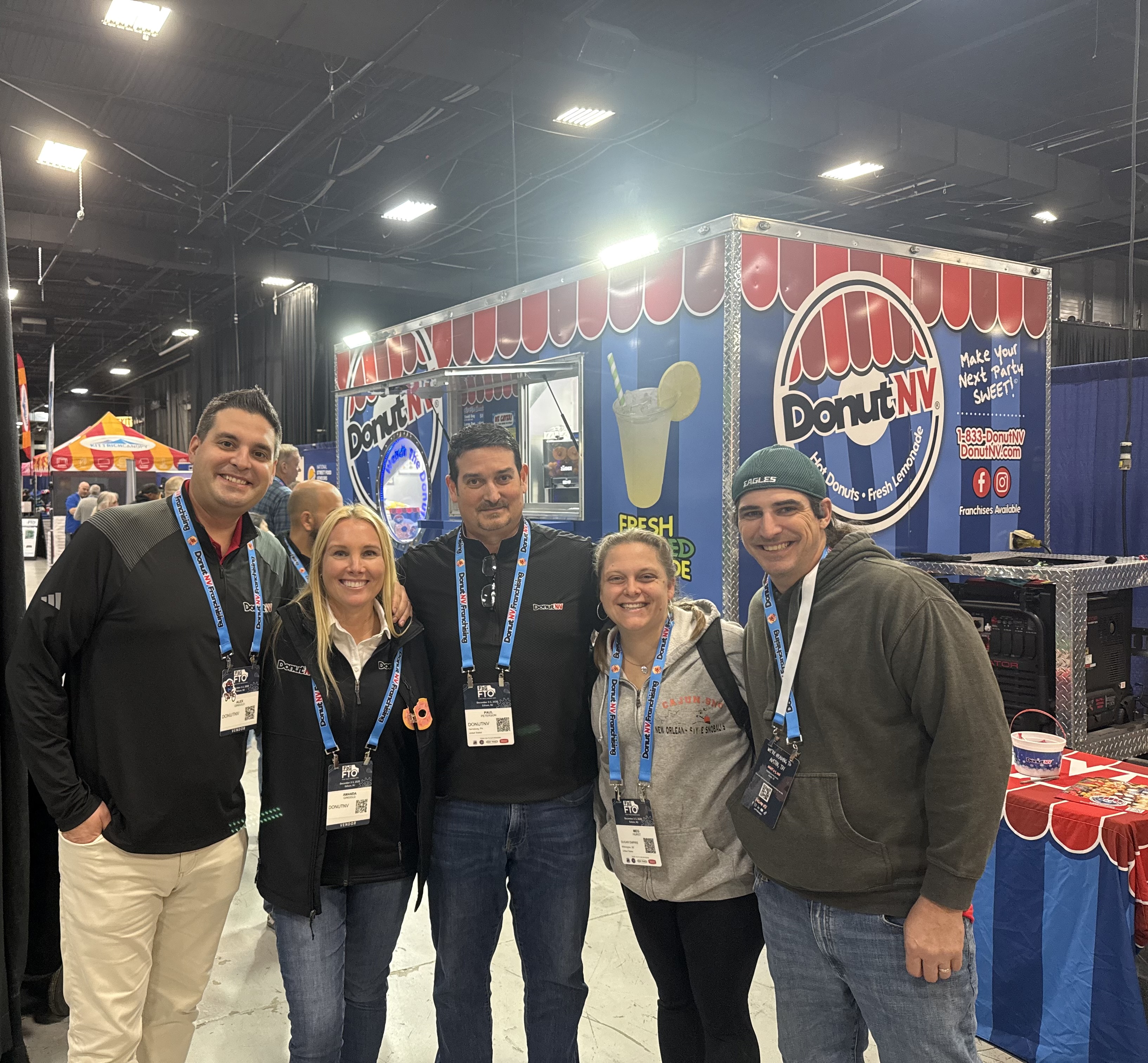 DonutNV franchise expo group with trailer